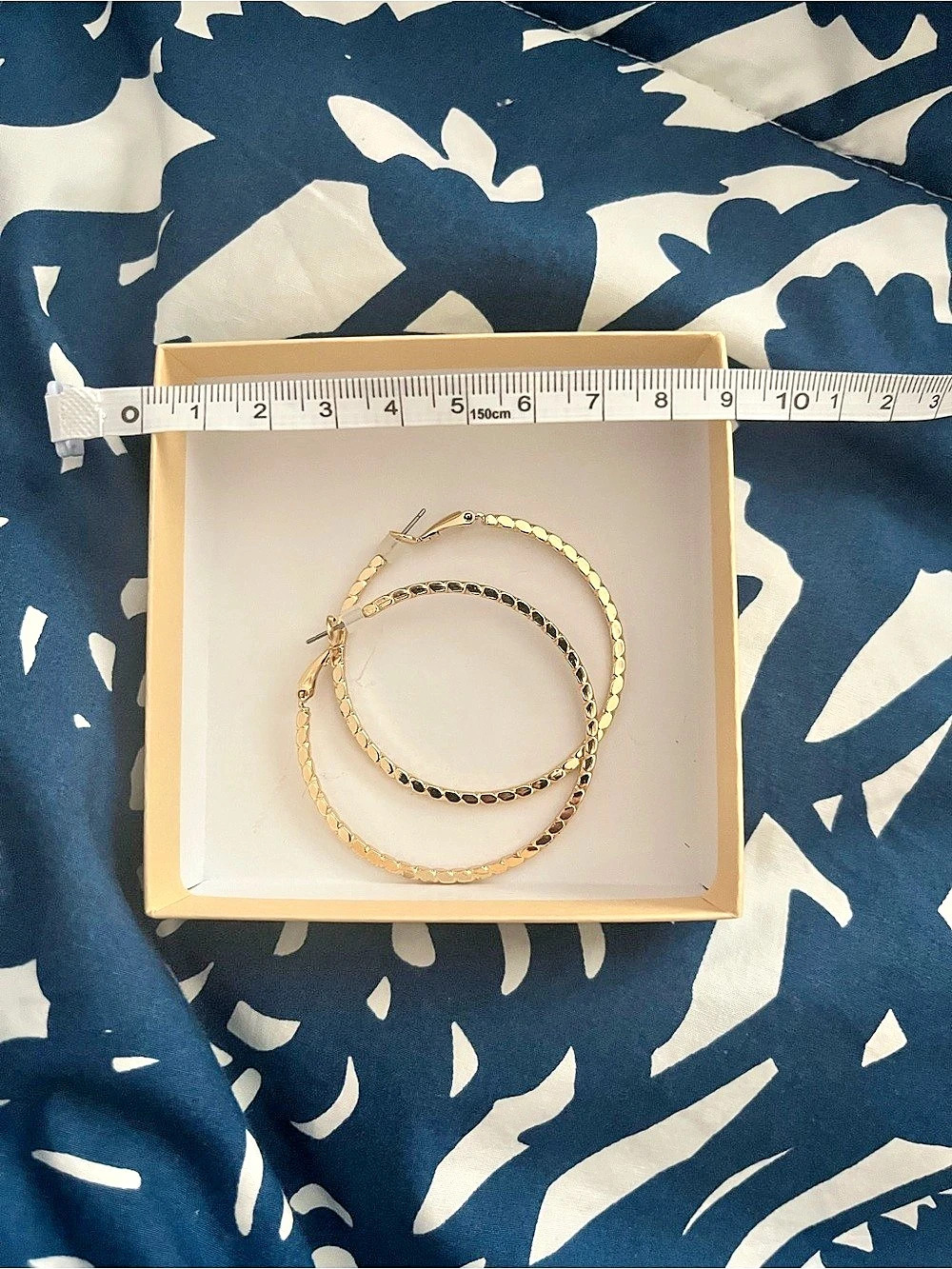 Gold Brass Hoop Earrings Braided Texture